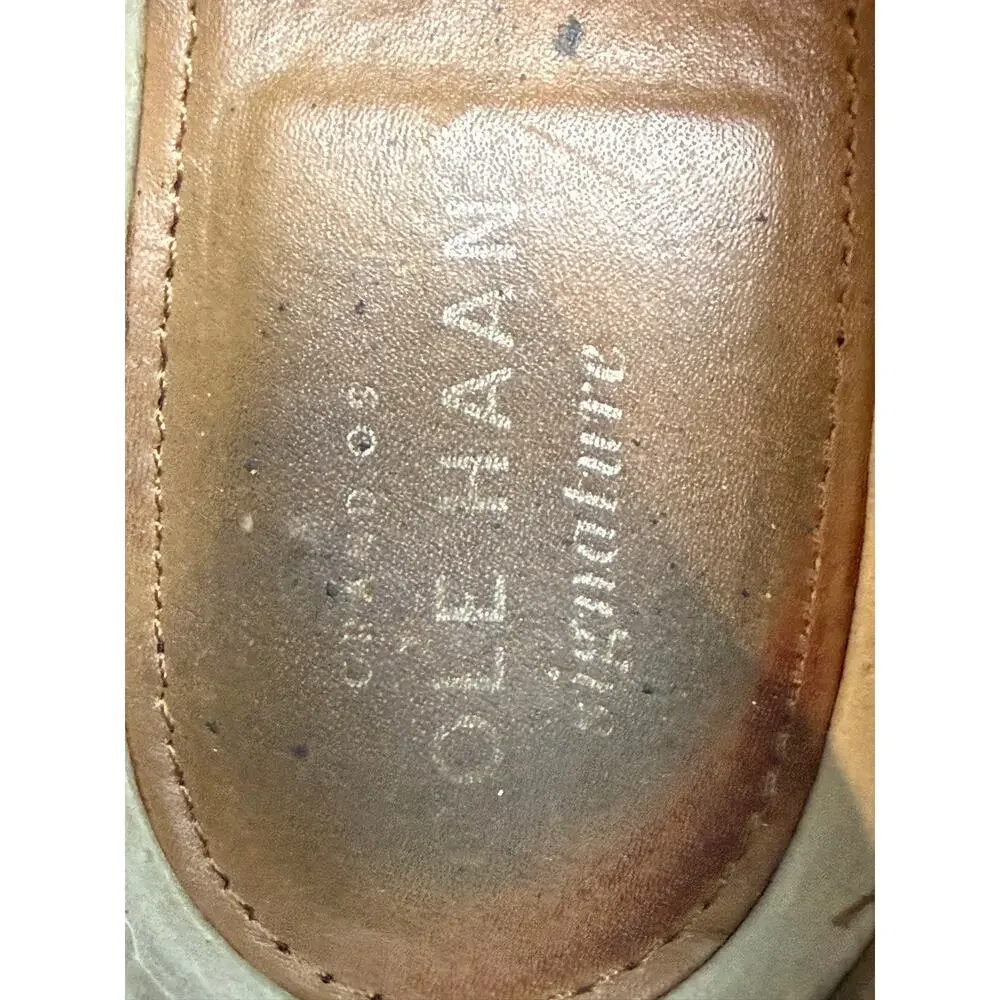 Cole Haan Grand.ØS Black Leather Wingtip Oxfords Men's 10M Dress Shoes Workwear